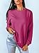 Dokotoo Womens Ladies Oversized Long Sleeve Crewneck Sweatshirt Side Split Loose Fit Solid Basic Pullover Tunic Shirts Tops Sweatshirts for Women 2026 Fashion Fall Rose XLarge