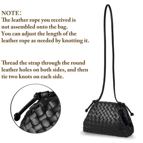 Image of BRYCTSISEN Woven Clutch Purse for Women Fashion Small Square Handbag Vintage Premium Bag PU Leather Handmade Bag