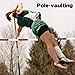 2Pack Elastic Krossband Crossbar,13Ft High Jump Training Equipment,Foldable Gymnastics Bar,Long High Jumping Bungee Elastic Crossbar,Pole Vault Training Jump Bands for High Jump Practice