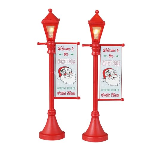 Lemax 34091 Santas Wonderland Accessory: North Pole Lamppost (Set of 2)