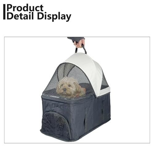 Foldable-3-in-1-Pet-Stroller-for-Medium-Dogs-up-to-33-lbs-Multifunctional-Lightweight-Dog-Stroller-with-Detachable-Carrier-Easy-One-Hand-Fold-Ideal-for-Dogs-CatsBlack