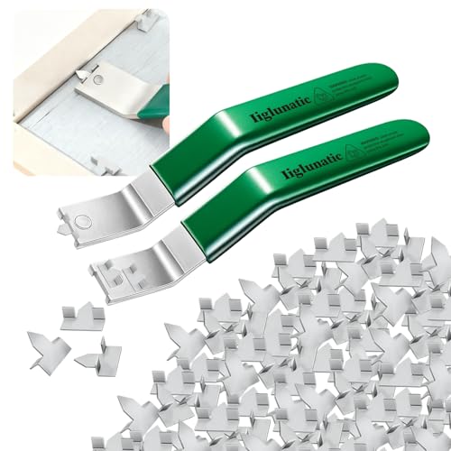 Magnetic Glazier Driver Push Tool (2-Pack) for Picture Frame Hardware with 200pcs Glazing Points | Kit for Window Glass Framing Backing Clips