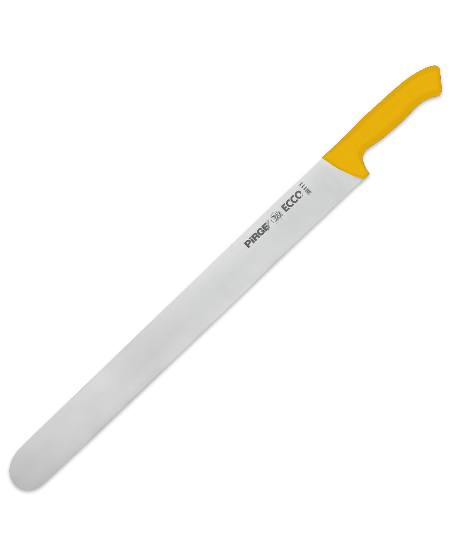 Pirge Coltello Ecco Doner 50 cm Giallo - Coltello per affettare - Coltello lungo per doner più affilato - Coltello da taglio - Coltello per carne