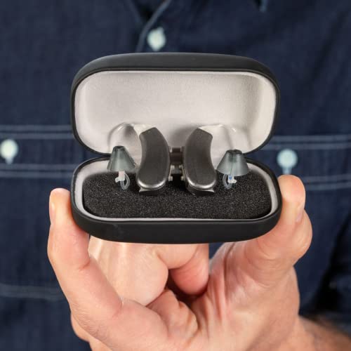 Lexie Lumen Otc Hearing Aid & Electronic Hearing Aid Dryer Bundle - Bluetooth Hearing Aid With Slim Tube For Invisible Fit And Smartphone Control - Includes Uv Light Hearing Aid Dryer (Metallic Black) #TOP3