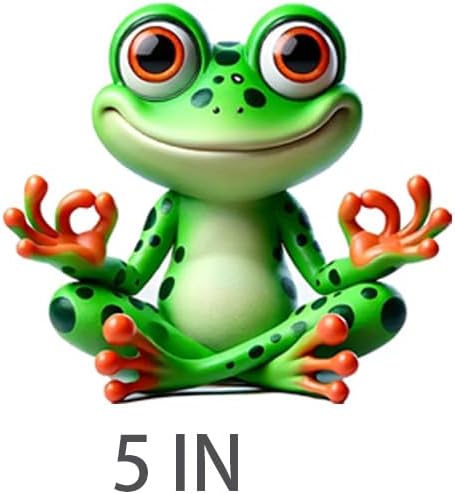 2 pcs Happy Frog Funny Car Bumper Sticker,5 Inch Vinyl Decal, Waterproof,Die-Cut for Cars,Windows,Laptops W-12 - Image 3