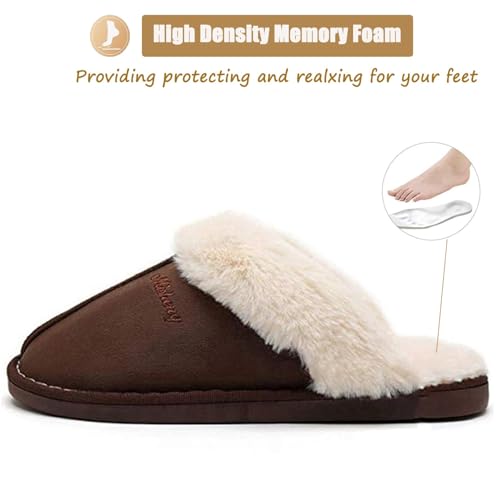 Pantofole da Donna Ciabatte Invernali da Interno Soffici con Dolce Peluche Pantofola Scarpe Antiscivolo Regalo Natalizio per Uomo
