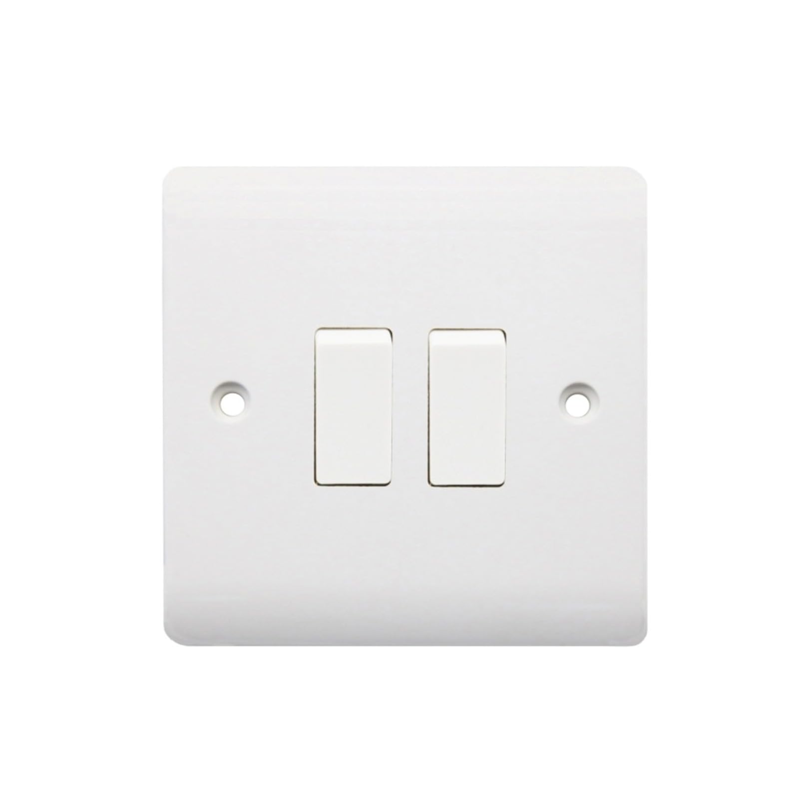 Securlec 2 Way 2 Gang Light Switch, Round Edge, Durable, Dual Control, Lightweight, Compact, Easy Installation, Ideal for Homes, Offices, Hotels & Shops (Pack of 1)