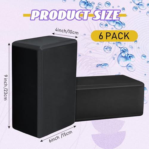 Image of Wettarn 6 Pack EVA Yoga Blocks Bulk, Non Slip Pilates Brick