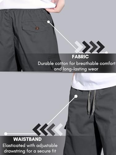 Image of GRECIILOOKS Bermuda Cotton Shorts for Men - Relaxed Fit Casual Summer Shorts | Knee Length Chino Style with Pockets