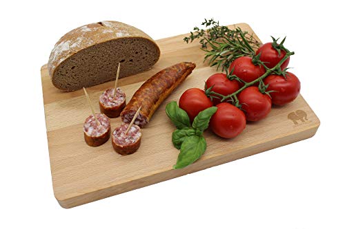 Schneidebrett aus Holz (Buche) von Dekofant 30 x 20 x 2 cm