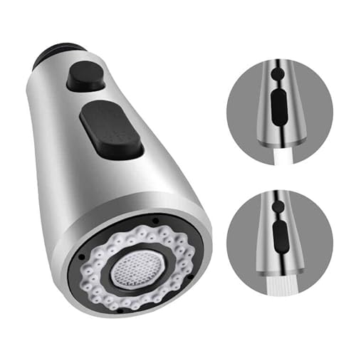 Klabb Hn-3 Kitchen Faucet Sprayer Head, Angle Simple Pull Out Sink Faucet Spray Head Nozzle Kitchen Pull Down Faucet Nozzle Spout Replacement Part 2 Functions, Brushed Nickel With G1/2 Thread #TOP12