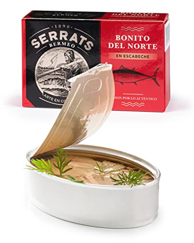 12 Einheiten - SERRATS - Weißer Thun in marinaden sauce 112g