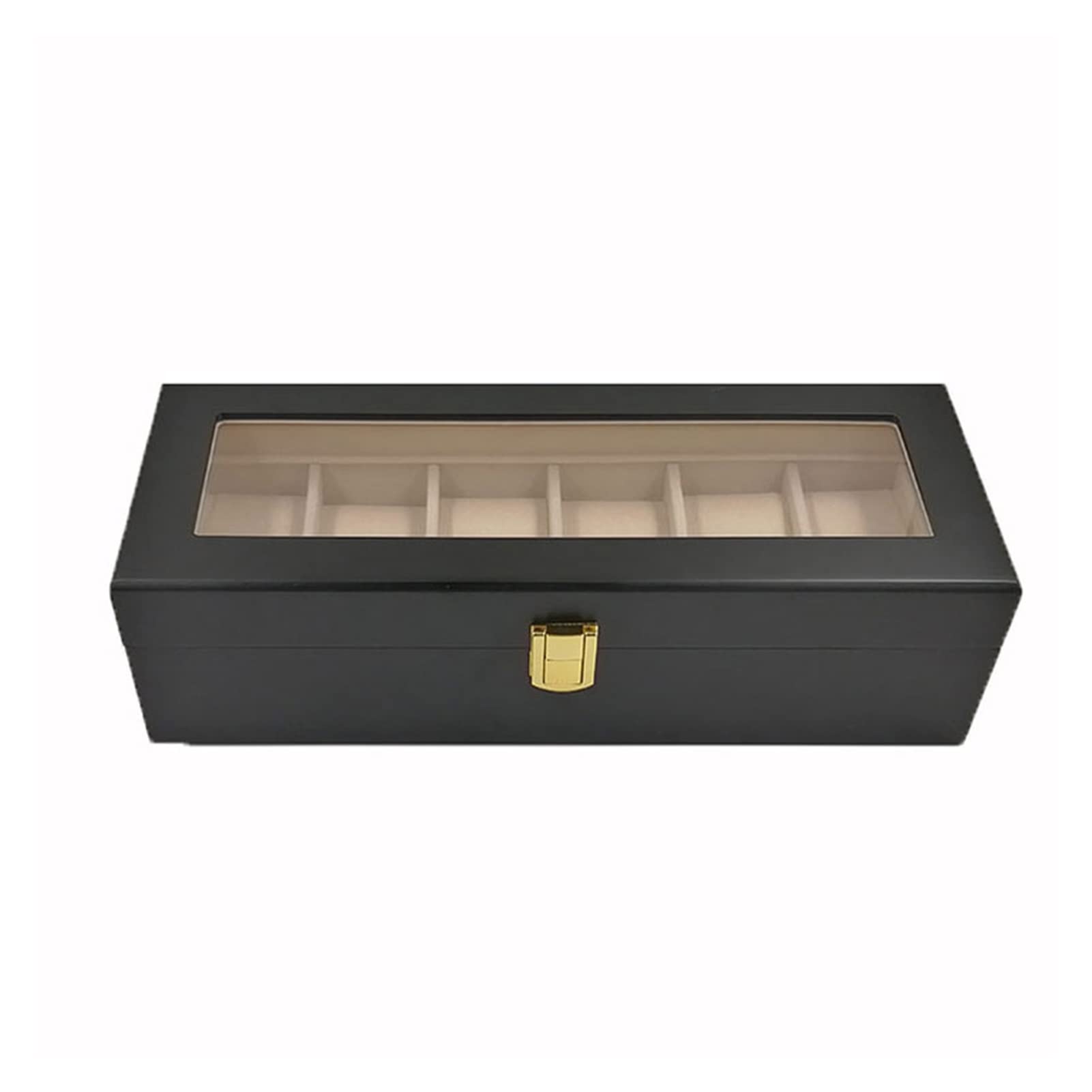 XBTGS Scatola di legno per orologi con 6 scomparti, organizer per gioielli, idea regalo