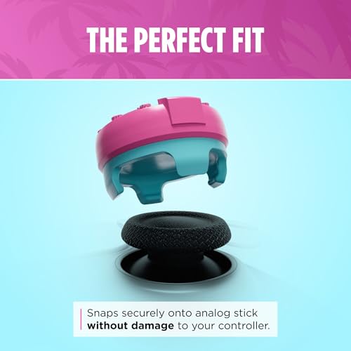 Image of KontrolFreek Performance Thumbsticks - Heist Edition - For Playstation 5 (PS5) and Playstation 4 (PS4) Controller - Blue /Pink
