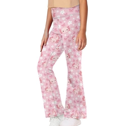 Image of Girls Flare Leggings 5-14T Cute Bell Bottoms for Girl Yoga Pants for Gym