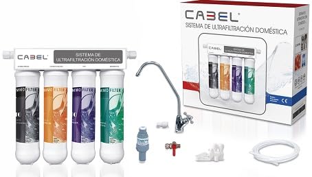 Sistema ultrafiltración agua CABEL UF 0206 12CB filtro agua doméstico 4 etapas purificador agua