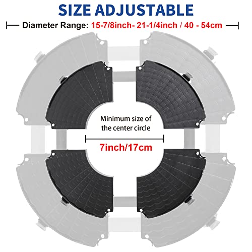 W B D WEIBIDA Plant Stand with Wheels Heavy Duty, Adjustable 15 to 21 Inch Pot Roller Base, Rolling Planter Caddy for Large Flower Pots, 440 Lbs Capacity Round Dolly Cart for Indoor/Outdoor Use