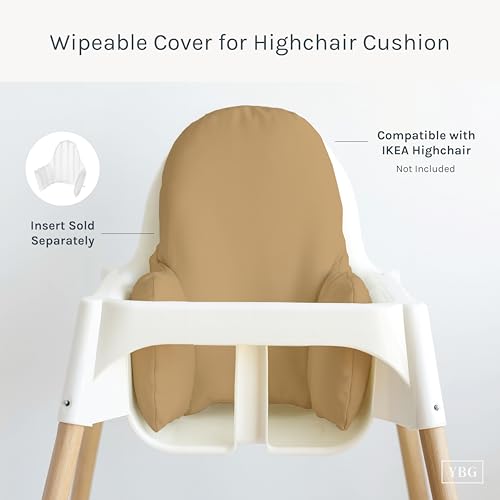 Image of Yeah Baby Goods Wipeable Cushion Cover (Doe) - Compatible with The IKEA Antilop Highchair - Soft, Waterproof Baby High Chair Cover