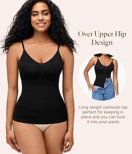 BRABIC Compression Tank Top for Women - Compression Tanks Shapewear Tummy Control Body Shaper V Neck Camisole Tops4