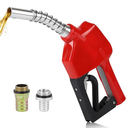 LALAGO Pistolet de Distribution avec Système D'arrêt Automatique Rouge, Buse pour Fioul et Diesel Pompe, Buse Diesel Automatique Pompe d'aspiration D'huile...