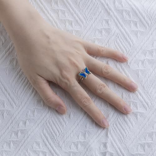 Color Changing Ring Sensing Temperature Rings Oval/Turtle/Butterfly/Penguin Animal Mood Ring Birthday Party Jewelry Gifts For Daughter Niece Sister Friends4