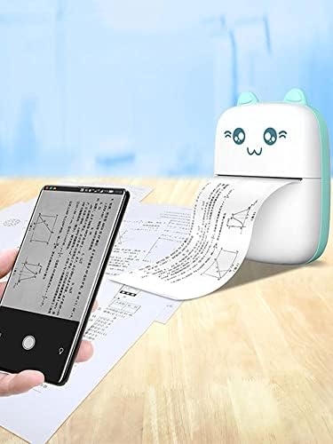 Caffney Portable Pocket Printer Mini Bluetooth Thermal Sticker Printer for IOS Android APP Instantly Print Fun Mini Printer for Pictures Retro-Style Photos Receipts Notes Lists Label Memo QR Codes