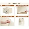 Qozary Cat Litter Box Enclosure, Waterproof Litter Box Shield for Less Mess, Keeps Litter Inside, Easy to Clean, Includes 2 Hooks