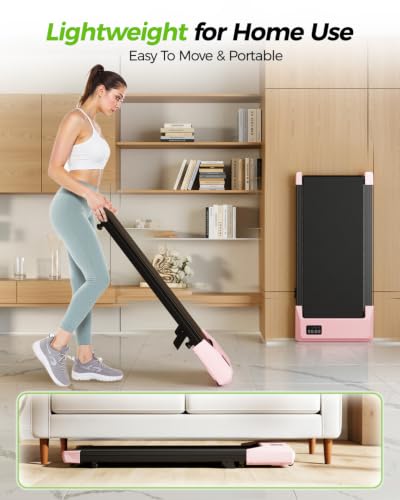 Image of Superun Walking Pad with 6% Incline, Under Desk Treadmill, 3 in 1 Portable Treadmills for Home with Remote Control LED Display, 2.5 HP Quiet Mini Treadmill for Office Home Use, 300 Lbs Capacity
