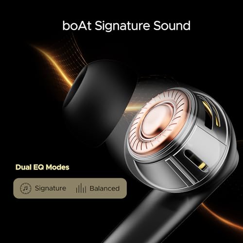 Image of boAt Airdopes 441 Pro True Wireless in Ear Earbuds with Mic, Upto 150 Hours Playback, Signature Sound, IWP Technology, IPX7, BT v5.0, Type-c Interface and Capacitive Touch Controls(Active Black) (441)