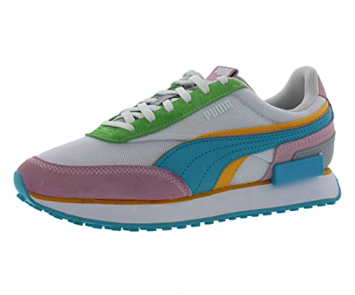 Image of PUMA Future Rider Double ST Puma White /Pink Lady /Scuba Blue 7 B (M)
