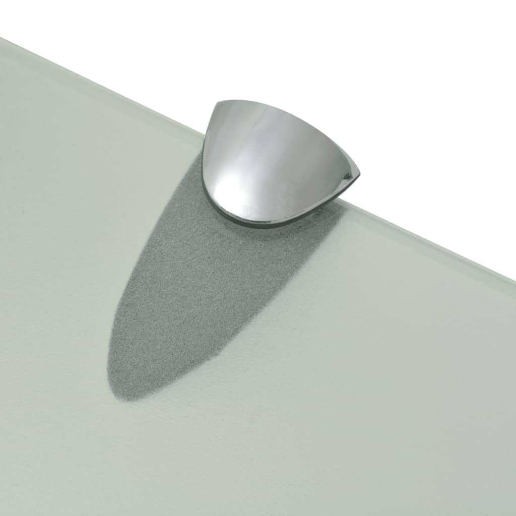 Estantería flotante de cristal 80 x 10 cm, juego de 2 unidades de tablero de pared de cristal flotante mate de 8 mm, cristal de seguridad de hasta 15 kg, para salón, baño, pasillo y