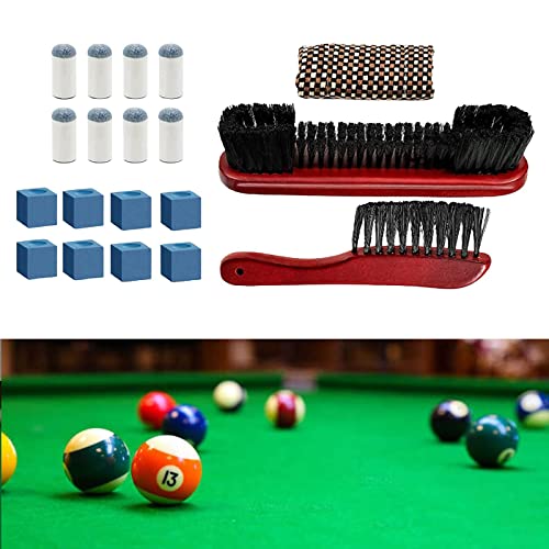Simhoa Billiard Pool Table Brush And Rail Brush Set Wipe Wooden Cleaning Brush Kit, Red #TOP5