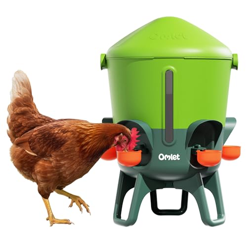 Omlet Insulated Chicken Waterer 3 Gallon | Stay-Clean Automatic Water Dispenser for Chickens | BPA-Free | Anti-Roost Domed Lid | Includes 5 Cups & Nipples | Eglu Green