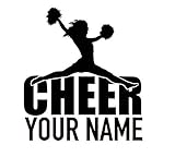 Personalized Custom Cheer Name Vinyl Decal - Cheerleader Bumper Sticker, for Tumblers, Laptops, Car Windows - Cheer Squad Team Decal