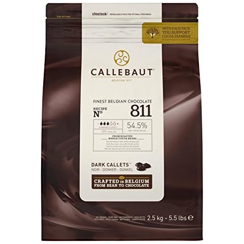 Callebaut No 811 Finest Belgian Dark Chocolate Callets Couverture 54.5% - 2.5Kg Cover
