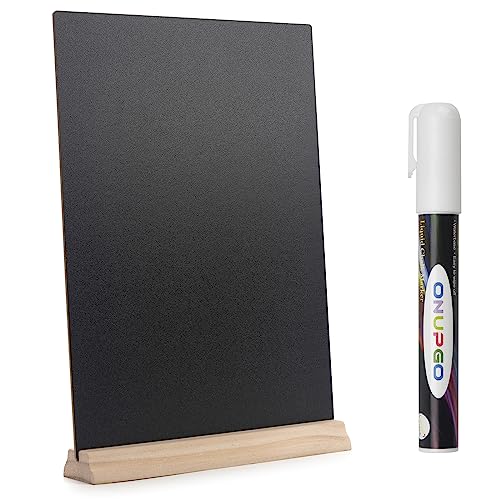 Image of 8 x12 Inch 1 Pack Tabletop Chalkboard Sign with Base Stand, Menu Chalk Board Sign Store Food Signs, Message Boards for Party, Wedding and Restaurant