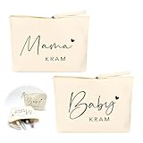 2 piezas regalos para mamá de nacimiento, regalo para futuras madres, regalo para mamá, bolsa de regalo para bebé, transpirable y suave, bolsa de cosméticos con cremallera para novia embarazada