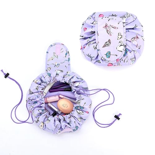 Image of Maharsh Women's Convenient and Waterproof Multifunction Portable Lazy Travel Cosmetic Storage Makeup Organizer Toiletry Bag with Drawstrings