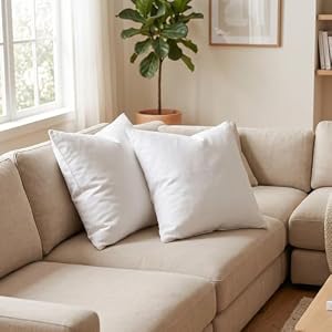 Utopia Bedding Relleno Cojín 45×45 cm Pack de 2 para Cojines Cama Sofá
