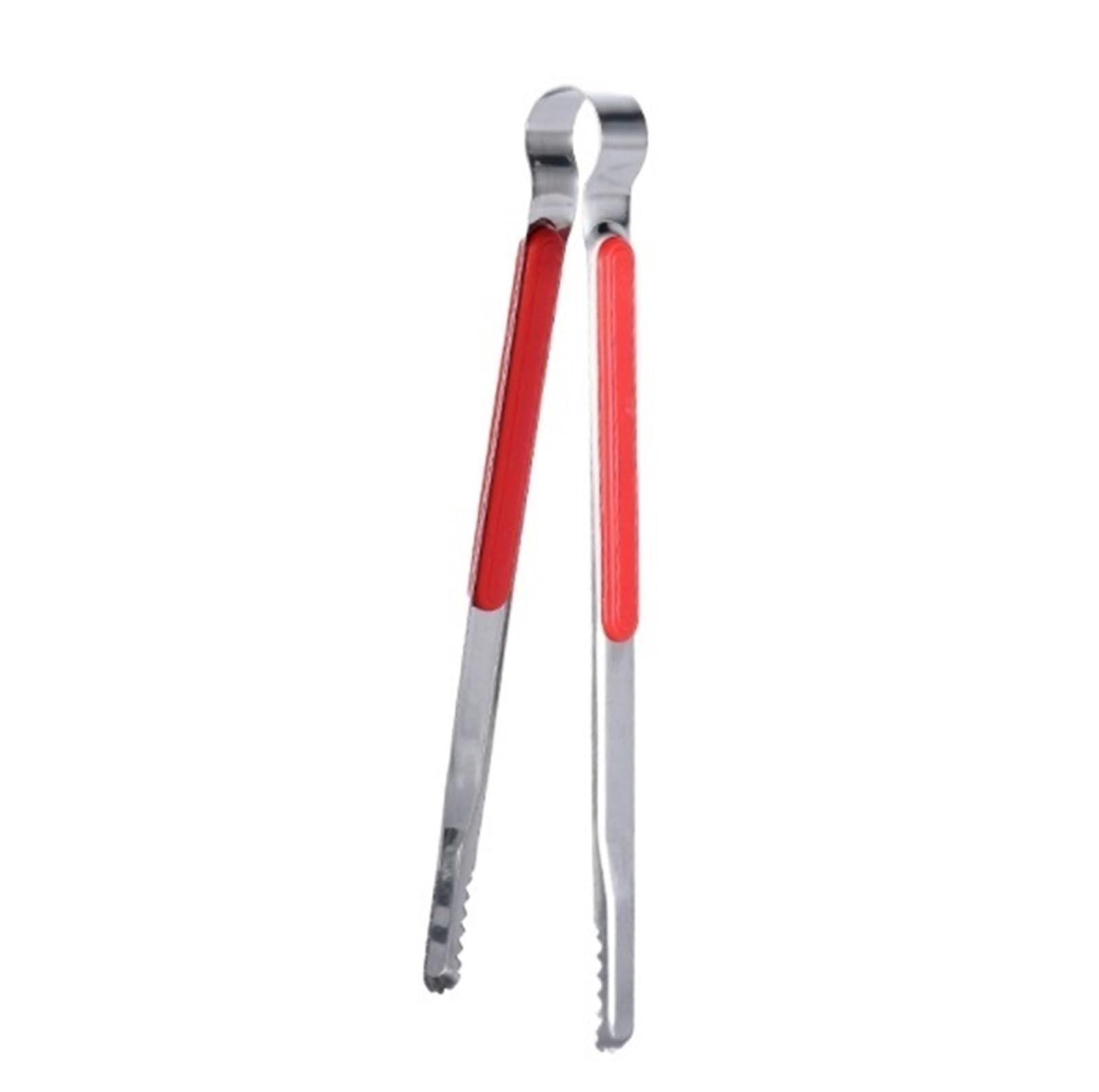 Pinzas de Cocina Pinzas Coreanas De La Parrilla del Silicón del Acero Inoxidable del Estilo For La Comida Que Cocina El Restaurante Carne Alimentos Cocinar Hornear(Rot)