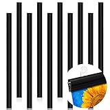 ReliThick 10 Pcs 48 Inch Poster Hanger Frame Hanging Rails for Posters Clips Signs Maps Picture Holder Plastic Tapestry Banner Art Wall Display(Black)