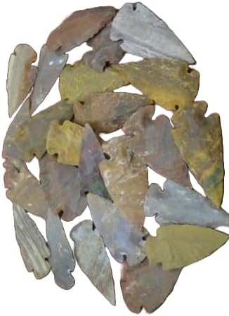 25 PCS ASSORT Agate Stone SPEARHEAD Arrowhead Point 2" - 2 1/2" #T-1344 Fast Free Supply