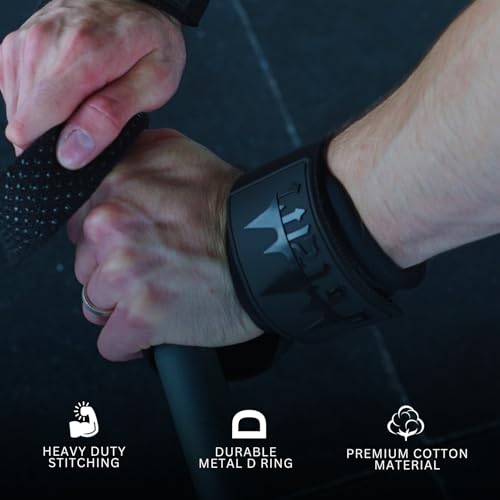 Image of Ekkovision EKKO Weight Lifting Straps With Cuffed D Ring, Wrist Support for Men, Heavy Duty Thick Comfortable Lifting Straps, Secure Fit, Enhanced Grip, Straps for Weightlifting & Gym Training