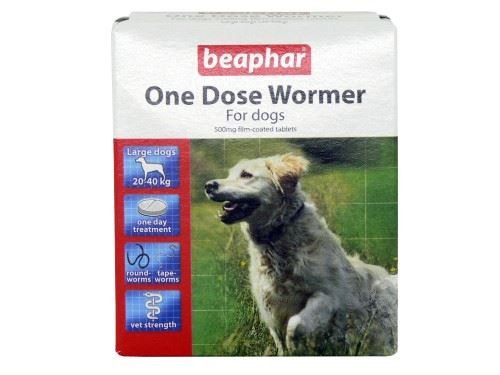 Beaphar - One Dose Wormer for Large Dogs 4 Tabs