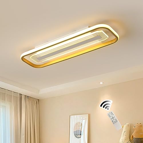 Becailyer Modern Ceiling Light, 62W Dimmable LED Flush Mount Ceiling Lamp, 31.49