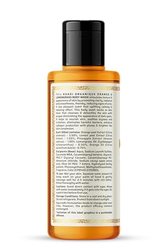 Image of Khadi Organique Orange & Lemongrass Body Wash 210 ML