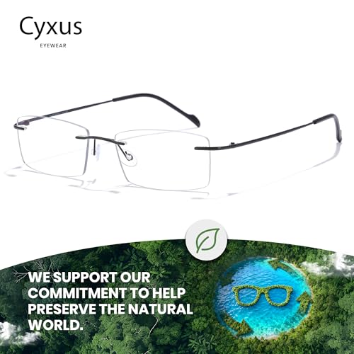 Image of Cyxus 11g Titanium Blue Light Blocking Glasses Men Woman Ultralight Computer Gaming Office Study Eyeglasses 8602T01
