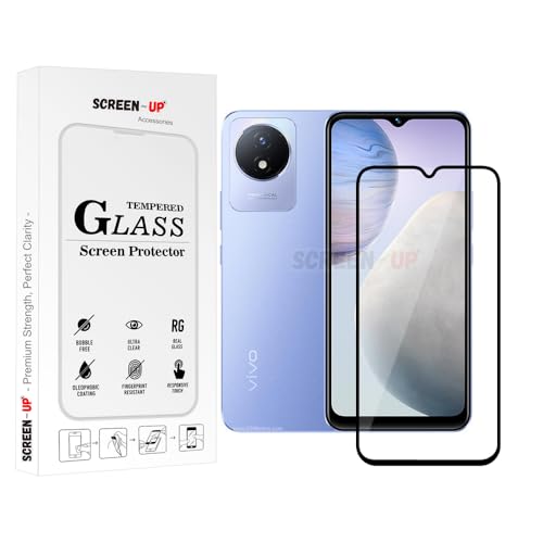 Image of ScreenUp Tempered Glass For Vivo Y02 - Ultra Clear, 9H Scratch Resistant, Full Coverage, Easy Install Screen Protector