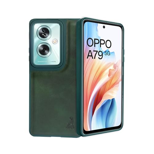 Image of AIBEX Shield Back Cover Case Compatible with Oppo A79 5G Back Cover | Flexible Vegan Leather | Full Camera Protection | Raised Edges | Super Soft-Touch | Bumper Case
