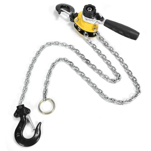 Palan à levier à poulie, mini-cliquet de levage portable avec chaîne de 1,5 m, charge de 250 kg